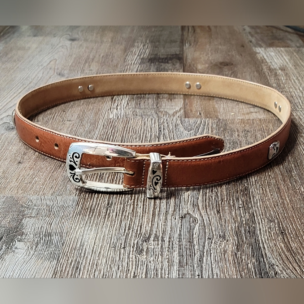 Brighton Brown Leather Belt Golf Theme